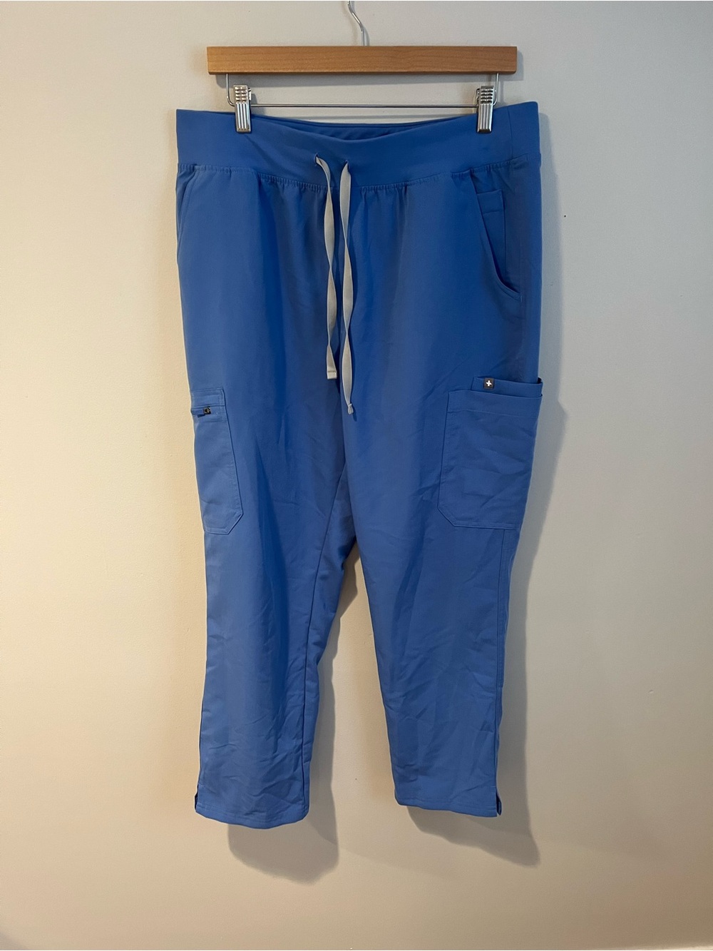 Figs High Waisted Yola Blue Scrub Pants XL Petite